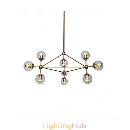 Golden Beans Chandelier 10 Light with Glass Shade Golden Beans Chandelier 10 Light with Glass Shade
