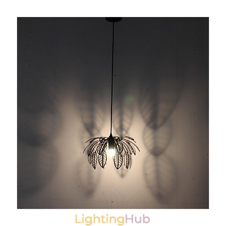 Simple Retro Single Head Leaf Shaped Iron Chandelier Simple Retro Single Head Leaf Shaped Iron Chandelier