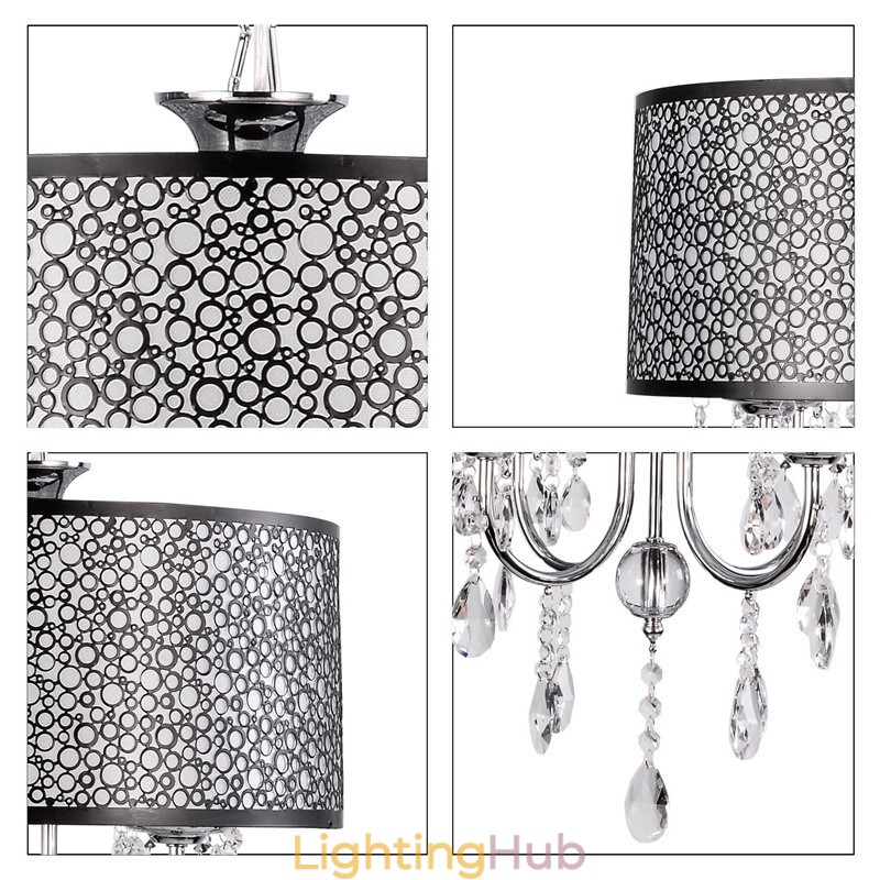 Traditional Classic Crystal Chrome Metal Chandelier