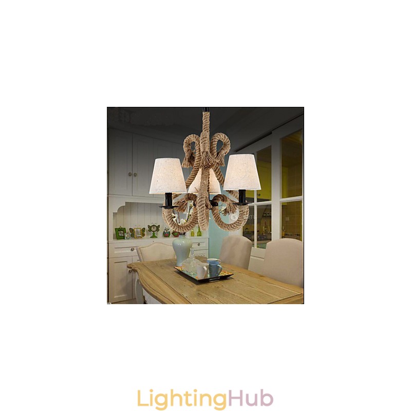 Retro Minimalist Creative Rope Chandelier