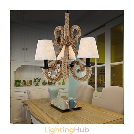 Retro Minimalist Creative Rope Chandelier Retro Minimalist Creative Rope Chandelier