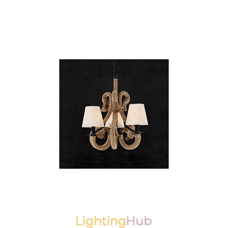 Retro Minimalist Creative Rope Chandelier