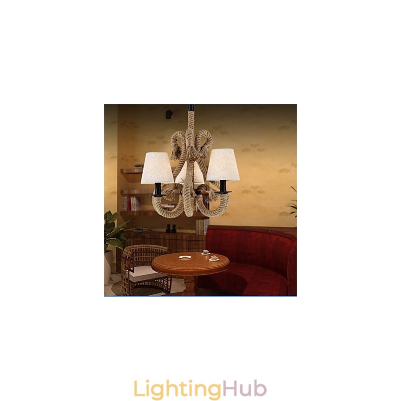 Retro Minimalist Creative Rope Chandelier