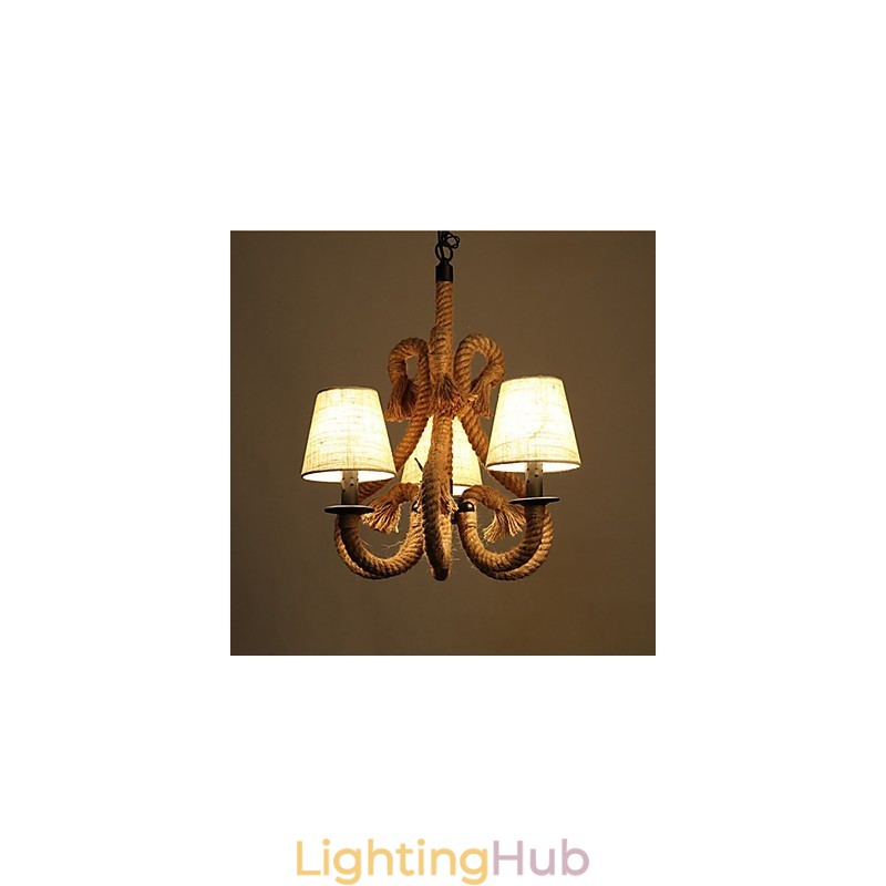 Retro Minimalist Creative Rope Chandelier
