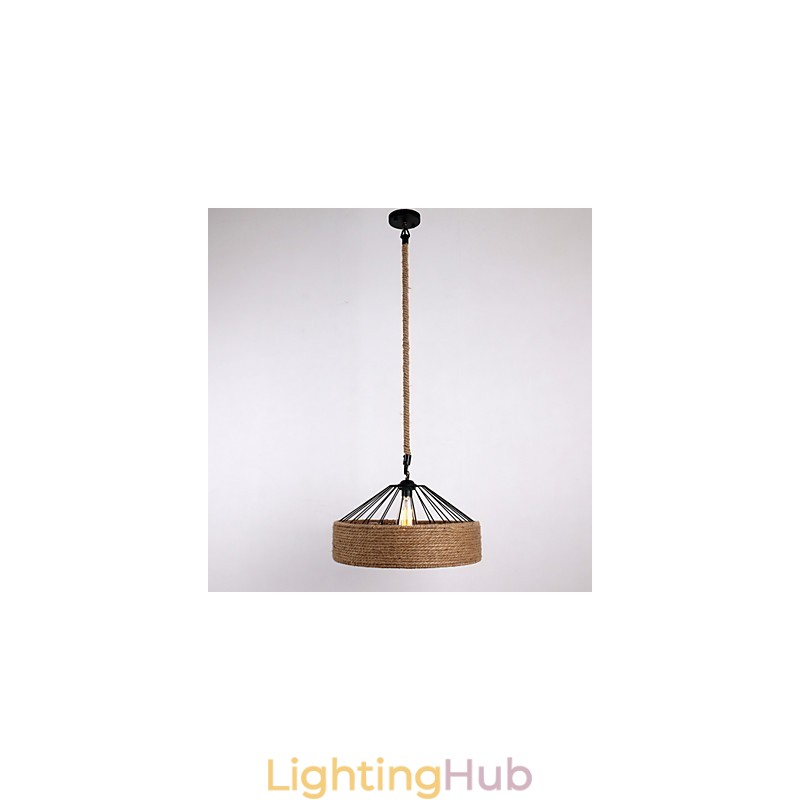 1 Light Rope Pendant Light Mini Style Modern Contemporary Country