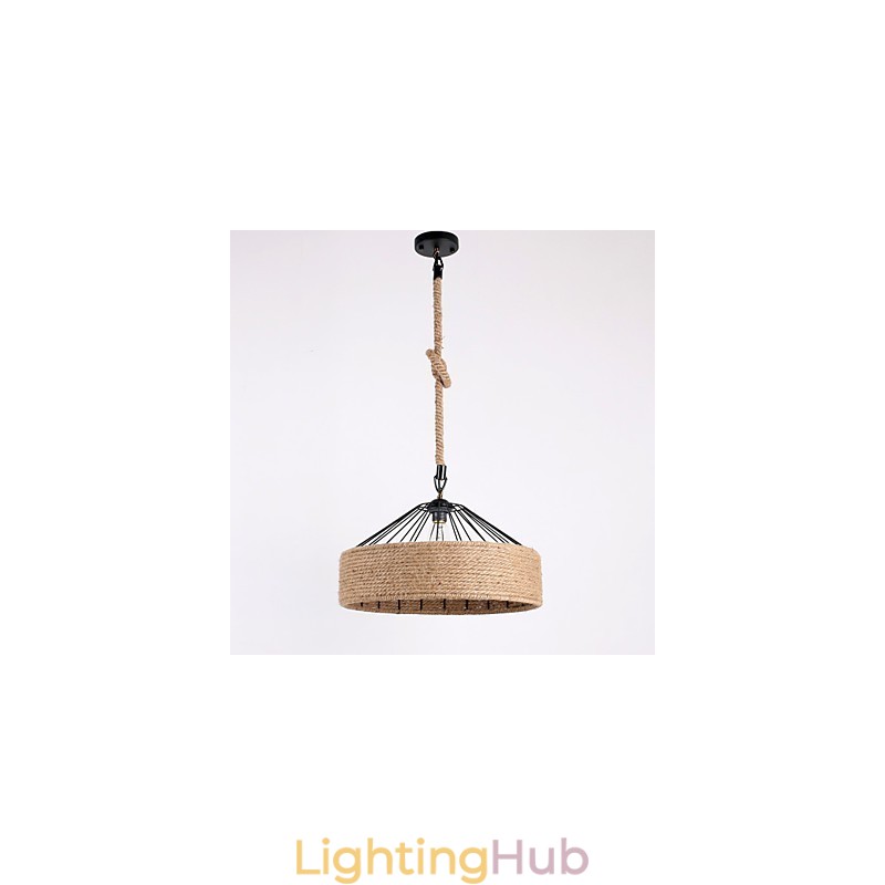 1 Light Rope Pendant Light Mini Style Modern Contemporary Country