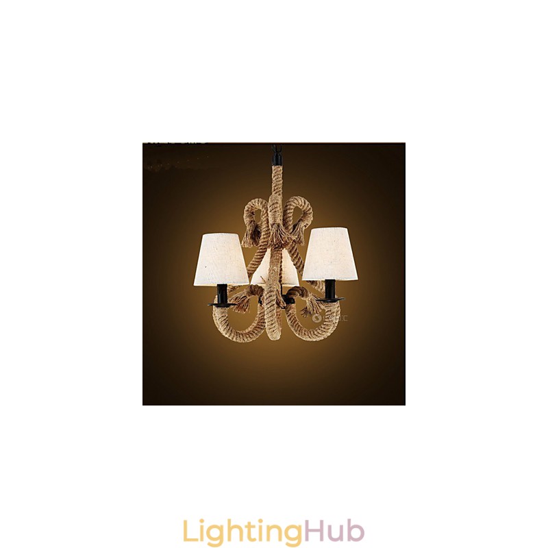Retro Minimalist Creative Rope Chandelier