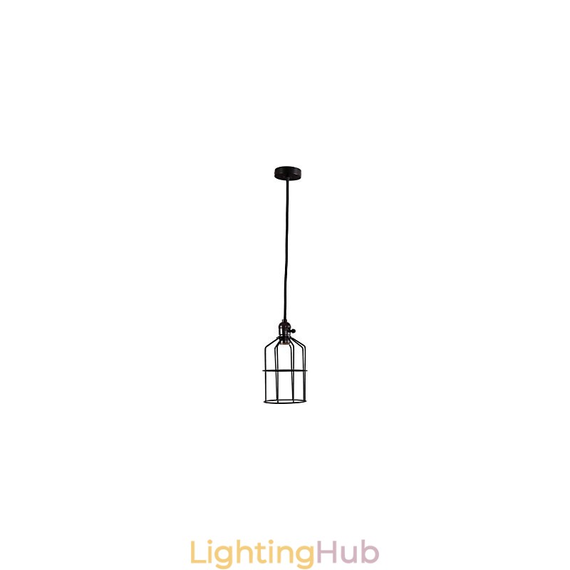 Retro Mini Style Painting Metal Pendant Light Garage