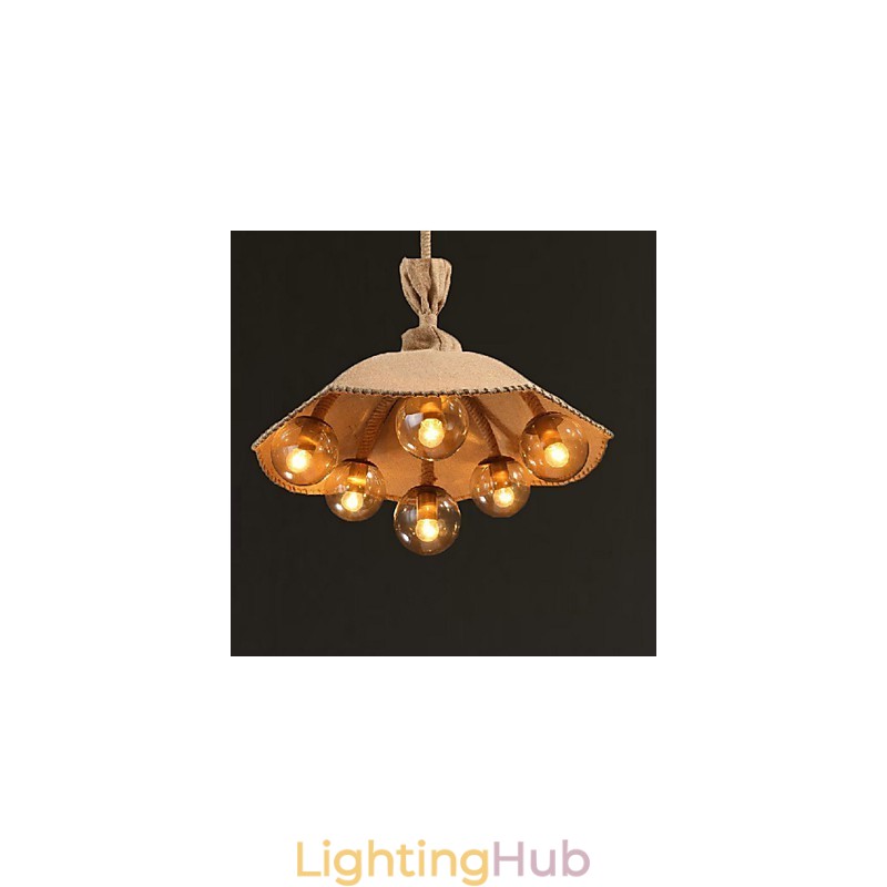 Country Painting Metal Chandelier Pendant LightBedroom