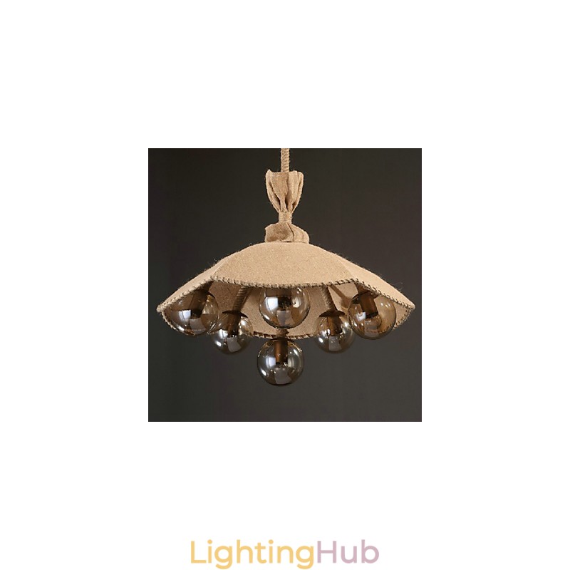 Country Painting Metal Chandelier Pendant LightBedroom