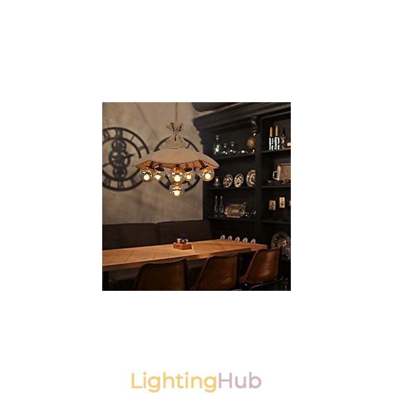 Country Painting Metal Chandelier Pendant LightBedroom