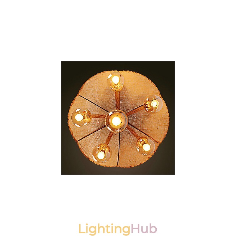 Country Painting Metal Chandelier Pendant LightBedroom