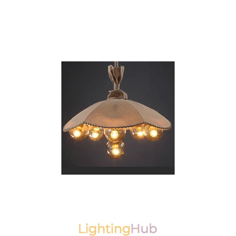 Country Painting Metal Chandelier Pendant LightBedroom