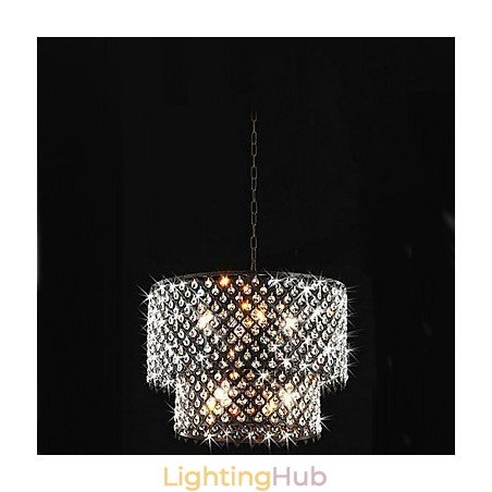 Modern Contemporary Drum Crystal Painting Pendant Light Modern Contemporary Drum Crystal Painting Pendant Light