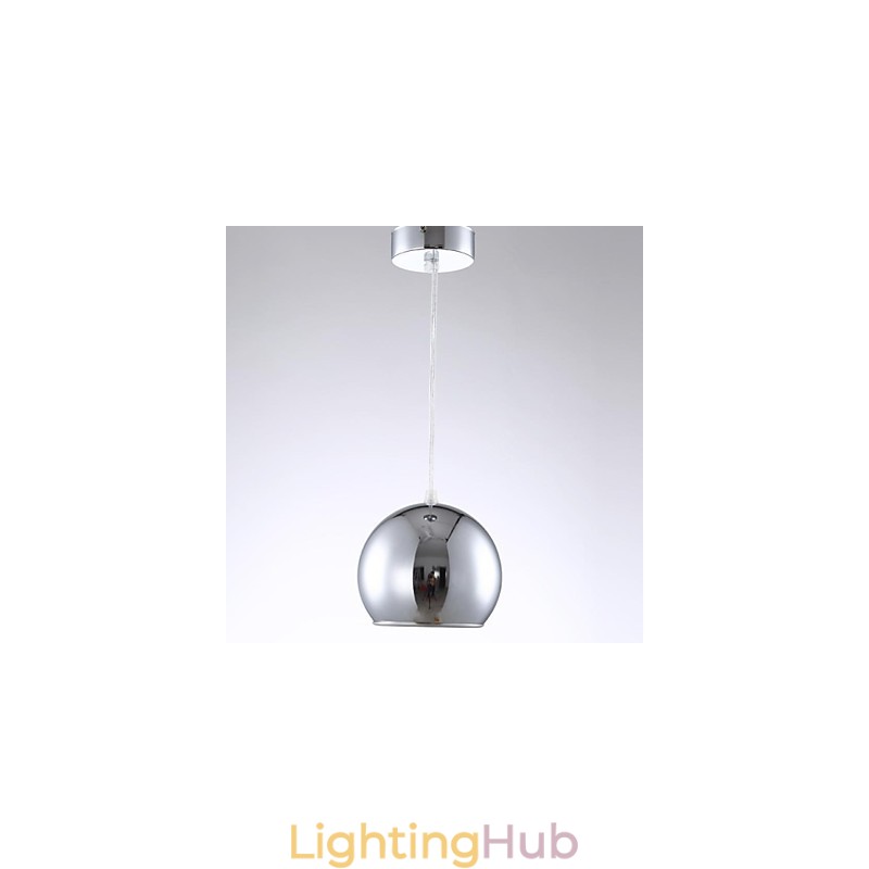 Modern Contemporary Globe Electroplated Metal Pendant Light