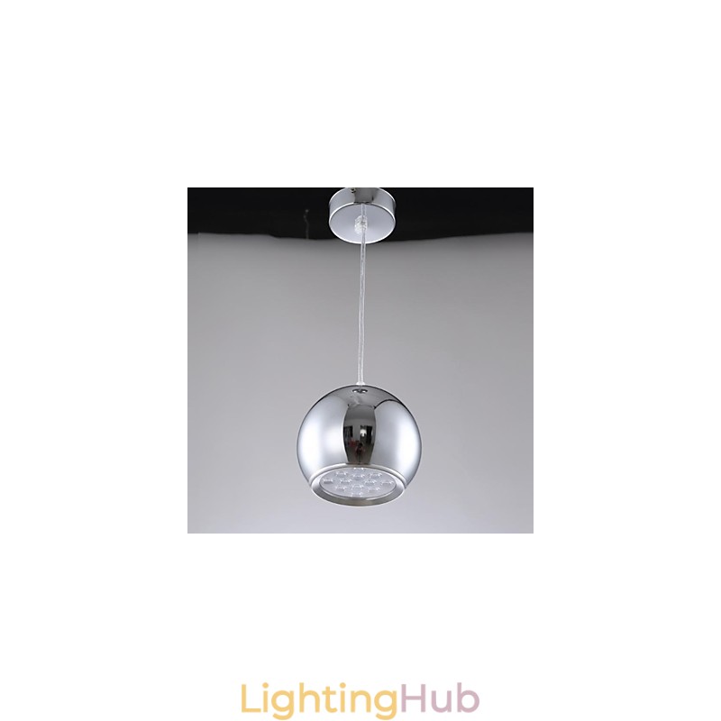 Modern Contemporary Globe Electroplated Metal Pendant Light