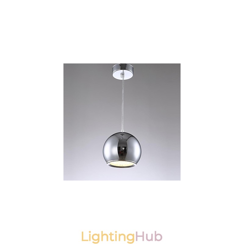 Modern Contemporary Globe Electroplated Metal Pendant Light