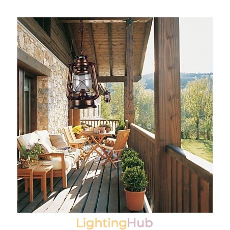 Country Lantern Mini Style Bronze Pendant Light Country Lantern Mini Style Bronze Pendant Light