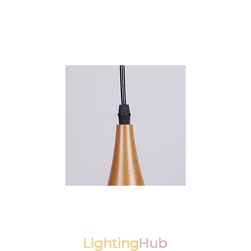 Retro Pendant Light Wood Grain Metal Cafe pendant lamps