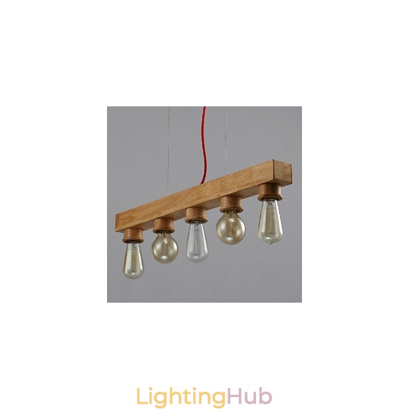 Modern Contemporary Traditional Classic Mini Style Painting Wood Bamboo Pendant Light