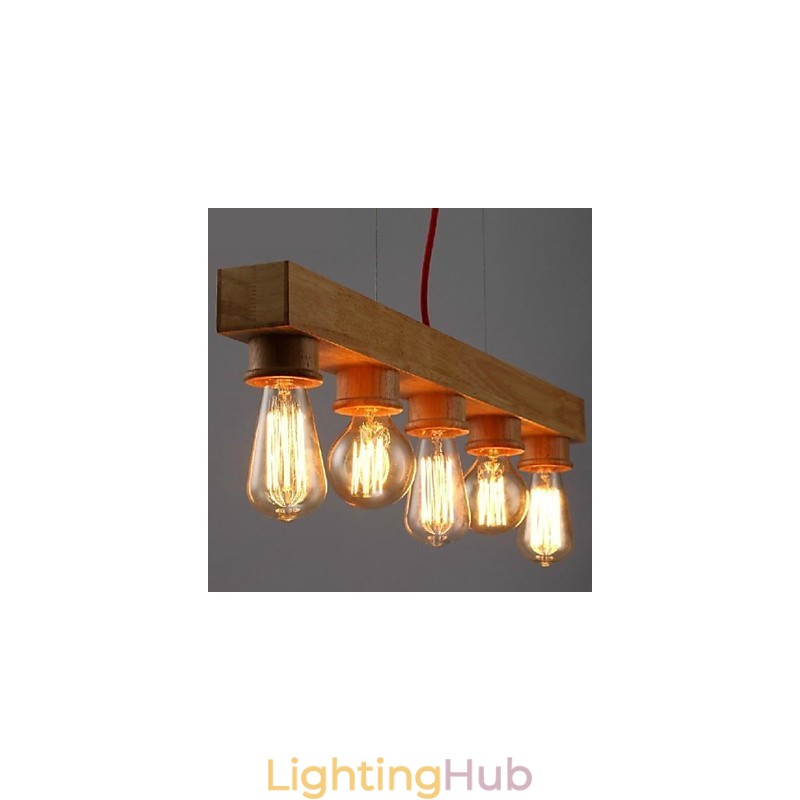 Modern Contemporary Traditional Classic Mini Style Painting Wood Bamboo Pendant Light