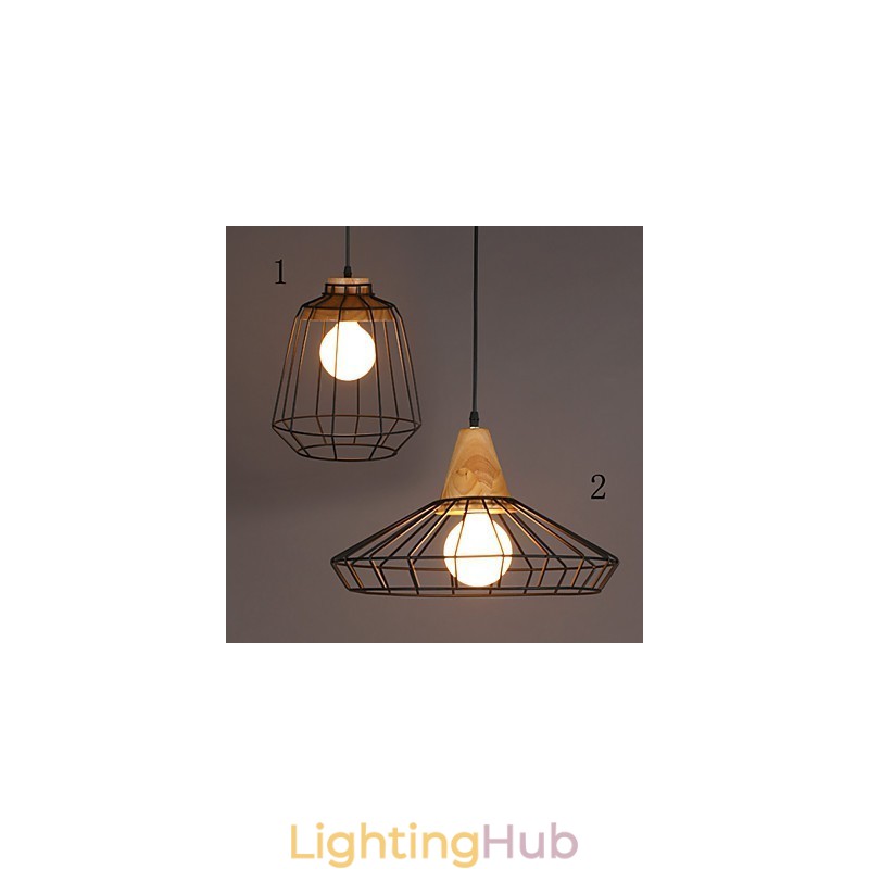 Nordic Creative Wrought Iron Chandelier Cafe Retro Net Droplight