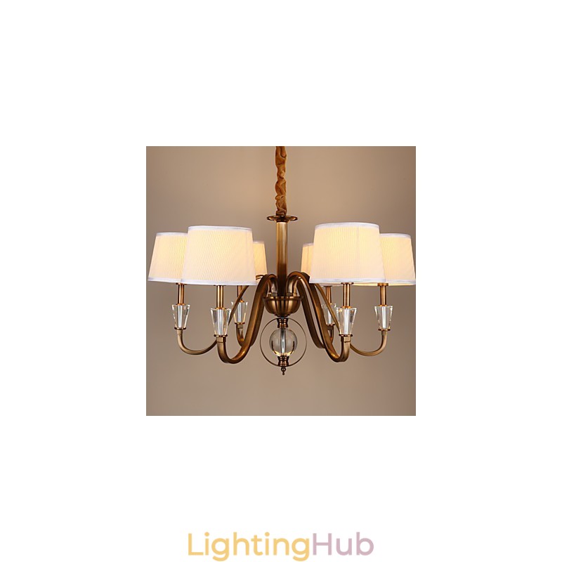 Rustic Lodge Vintage Crystal Mini Style Electroplated Metal Chandelier