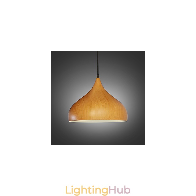 Retro Pendant Light Wood Grain Metal Cafe pendant lamps