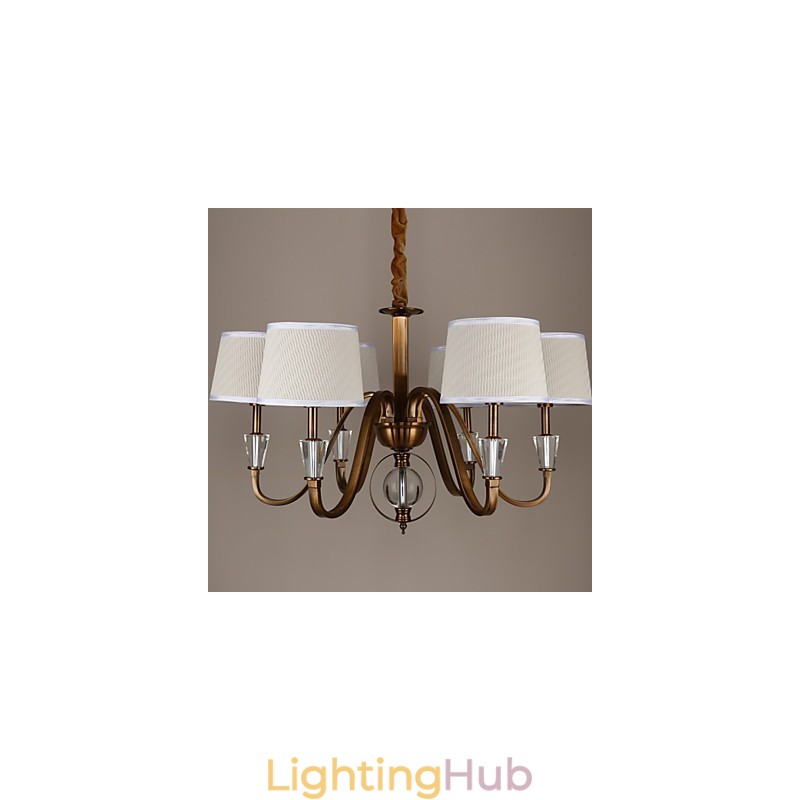 Rustic Lodge Vintage Crystal Mini Style Electroplated Metal Chandelier