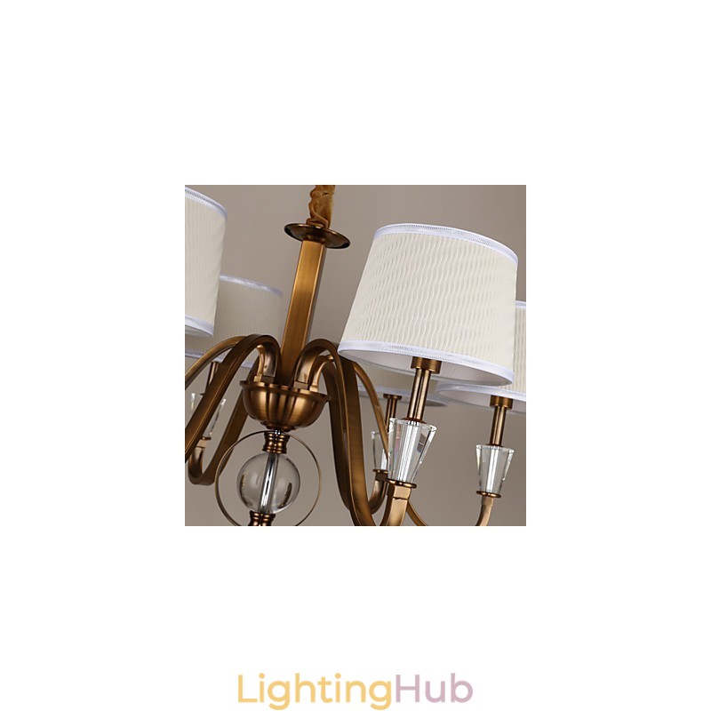 Rustic Lodge Vintage Crystal Mini Style Electroplated Metal Chandelier