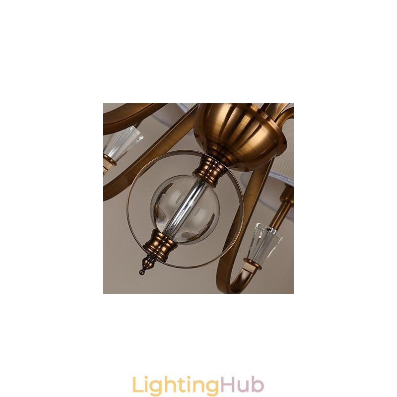 Rustic Lodge Vintage Crystal Mini Style Electroplated Metal Chandelier