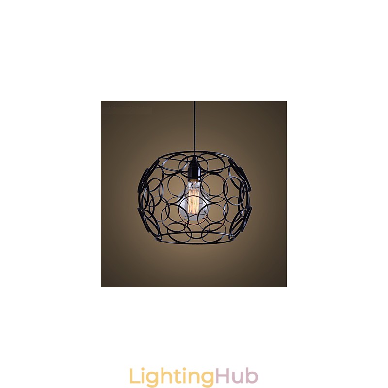 Creative Contracted Nordic Wrought Iron Glass Single Head Droplight Lamp Light