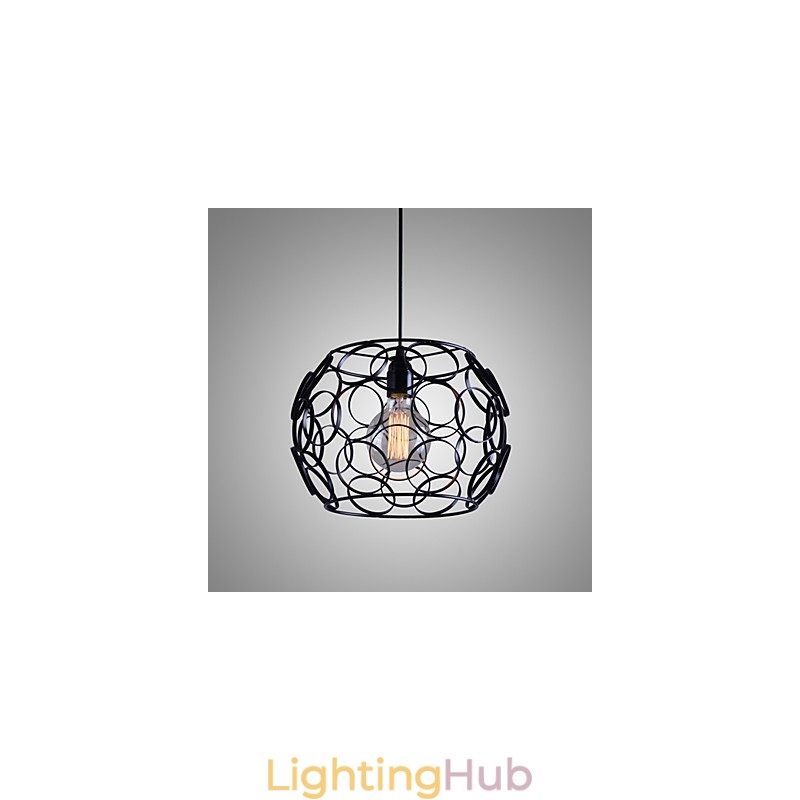 Creative Contracted Nordic Wrought Iron Glass Single Head Droplight Lamp Light