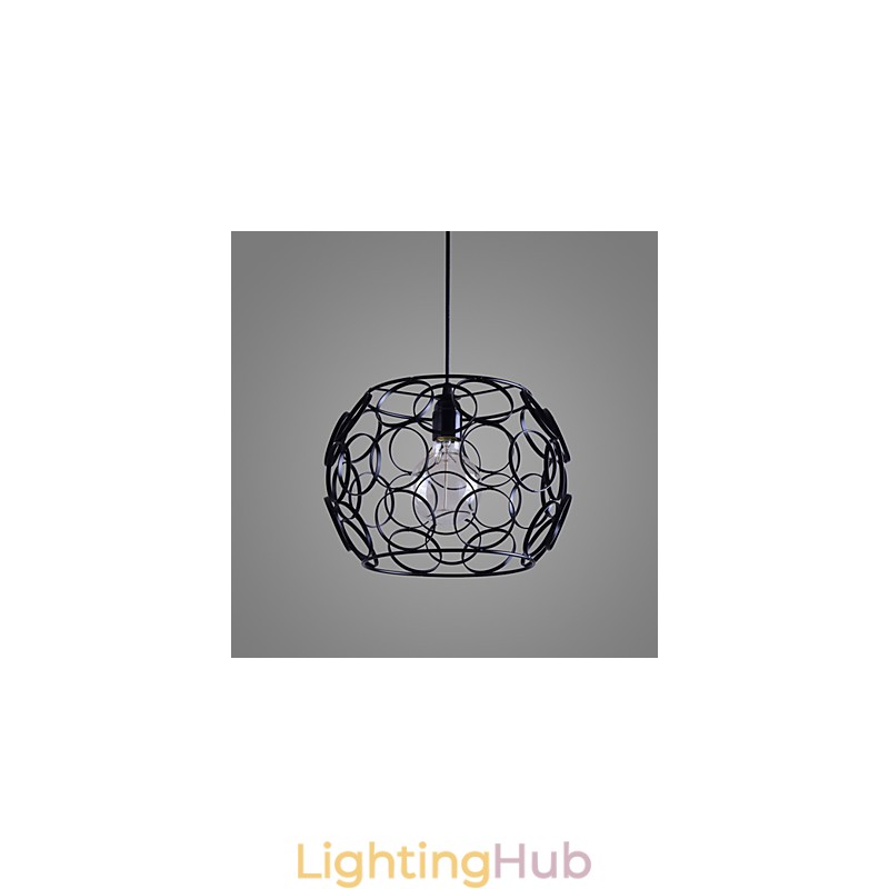 Creative Contracted Nordic Wrought Iron Glass Single Head Droplight Lamp Light