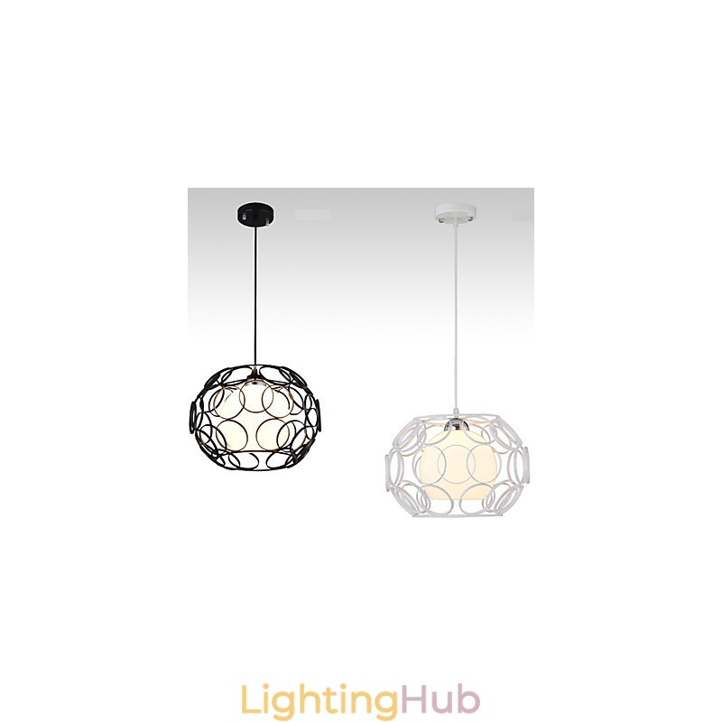Creative Contracted Nordic Wrought Iron Glass Single Head Droplight Lamp Light