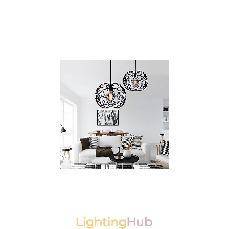 Creative Contracted Nordic Wrought Iron Glass Single Head Droplight Lamp Light