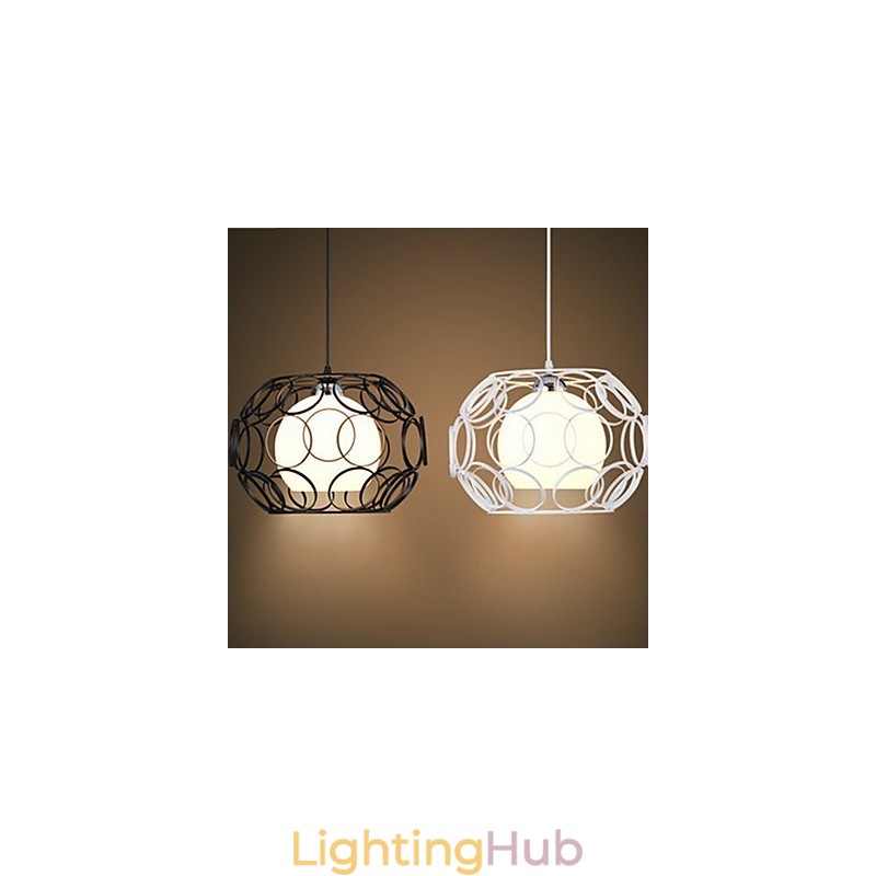 Creative Contracted Nordic Wrought Iron Glass Single Head Droplight Lamp Light