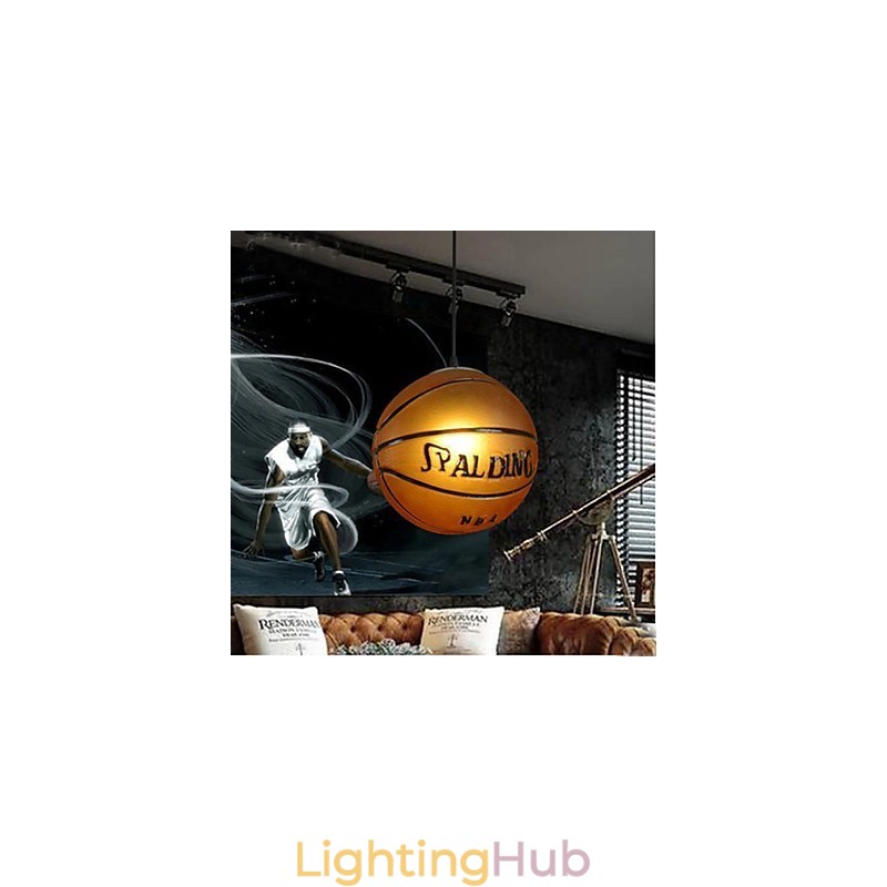 Glass Pendant Cafe Retro Basketball Pendant