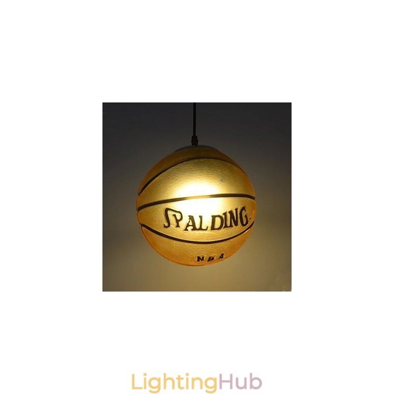 Glass Pendant Cafe Retro Basketball Pendant