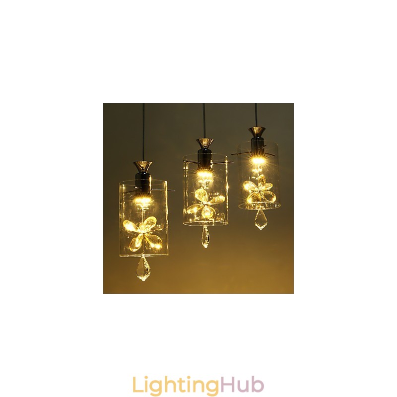 Modern Contemporary Crystal Others Glass Pendant Light