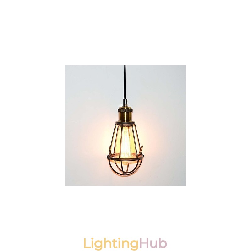 LOFT Lamp Vintage Pendant Light Edison Light Balck Iron Metal Cage Lampshade Warehouse Style Lighting Light Fixture