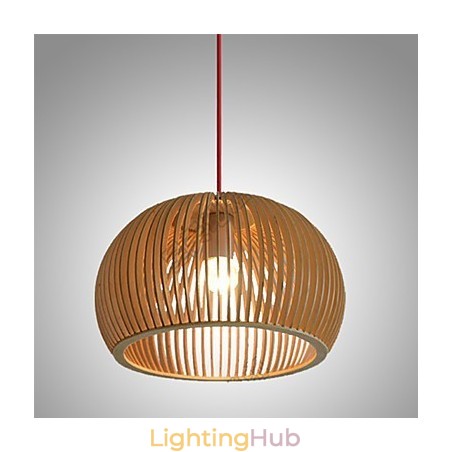 Design Style Circular Feature L Pendant Light 1 Light Wooden