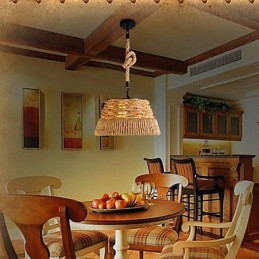 Loft Industrial Wind Creative Nordic Hemp Rope Meals Chandelier Lamp