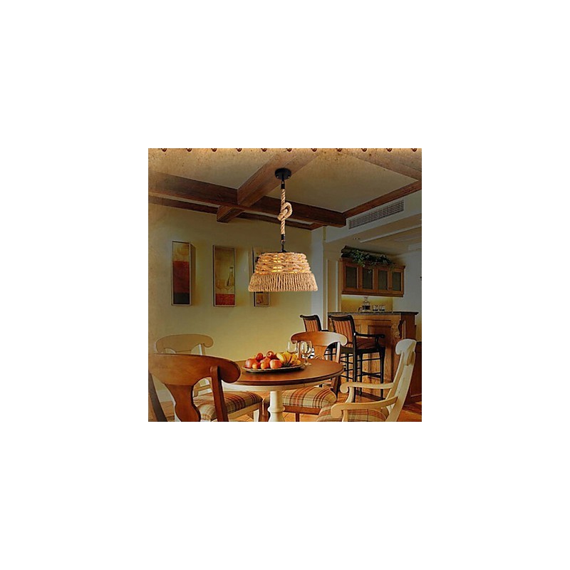 Loft Industrial Wind Creative Nordic Hemp Rope Meals Chandelier Lamp