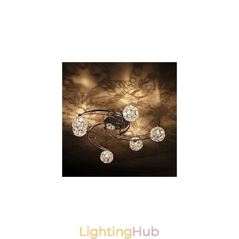 Modern Contemporary Electroplated Flush Mount