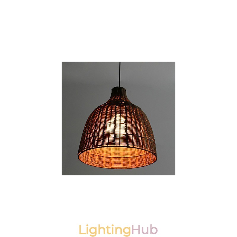 Rural Style Cany Art Creative Hand Made By The Cane Makes Up Droplight Lamp