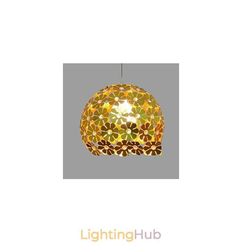 Modern Color Plum Flower Ball Single Head Crystal Droplight