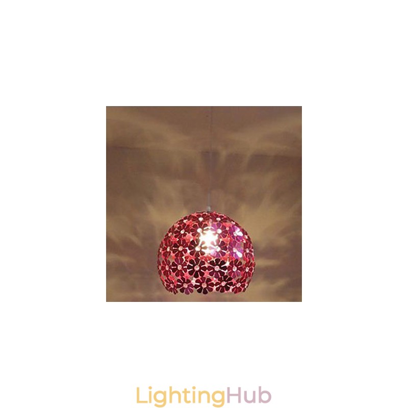 Modern Color Plum Flower Ball Single Head Crystal Droplight