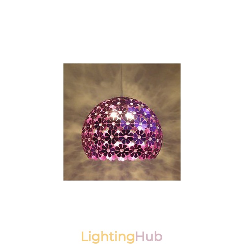 Modern Color Plum Flower Ball Single Head Crystal Droplight