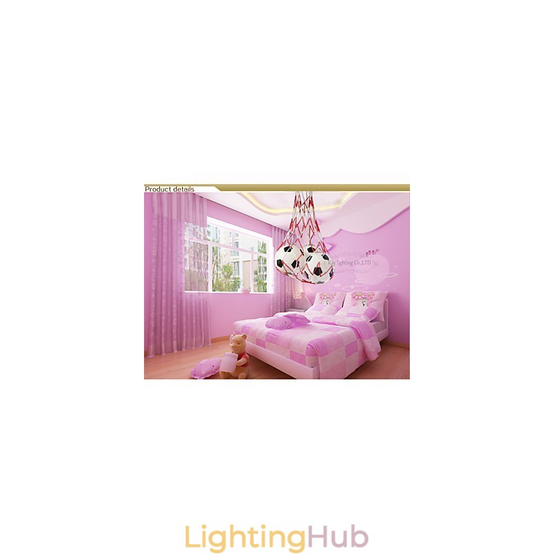 Children Football Modern Minimalist Pendant Lamp Boy Lights 3 Lights